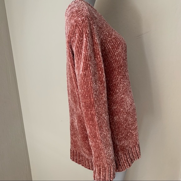 ORVIS Chenille Crewneck Sweater Pullover Pink Rose Classic Soft Warm Size L - Picture 9 of 14